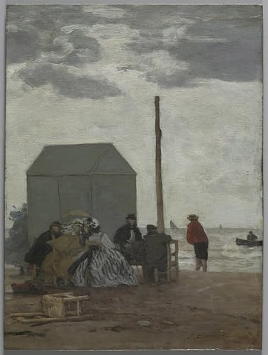 Impression Toile Eugène Boudin La plage de Deauville | Toile Arts Premium 60x90cm
