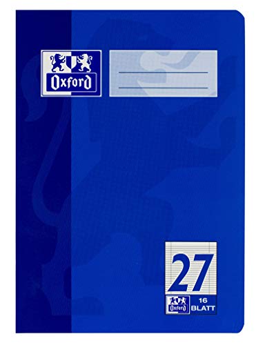Preisvergleich Produktbild Oxford Schule Schulheft A5, liniert, Lineatur 27, dunkelblau, 15er Pack