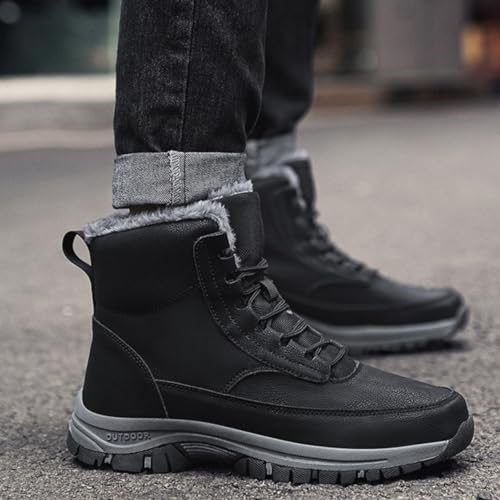 DONGNEW] スノーシューズ メンズ 冬靴 ハイカット 防水 防滑 裏