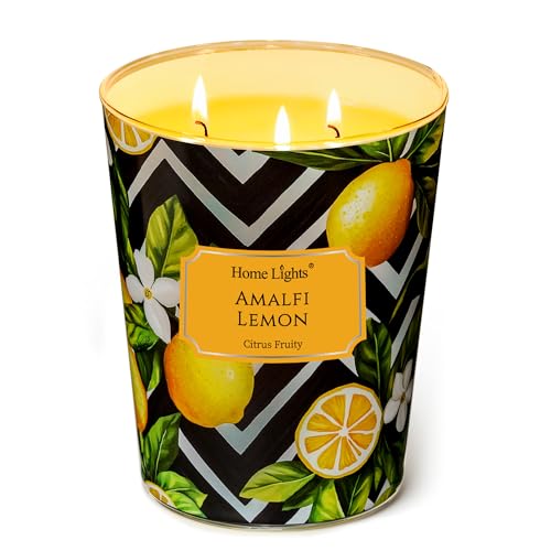 Large 3-Wick Soy Candle with Lemon Scent