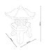 Garden Solar lamp, Garden Decor, TIAAN 14”Height Japanese Style Lantern Solar Garden lamp Solar Pagoda Light