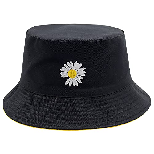 Eybf Flower Reversible Bucket Hat Fishing Summer Travel Beach Sun Hats Emboridery Vistor Cap  thumb #1