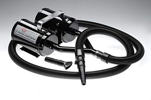 Metro Air Force TT-2X4 Twin Turbo High Velocity Pet Grooming Dryer Black Finish - Dual 4.0 Peak HP Motor w/ 2 Stage Dual Fan