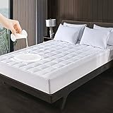 Mattress Pad Cover Queen Size Cooling Mattress Topper Pillow Top Cotton Upper Layer with Polyester F