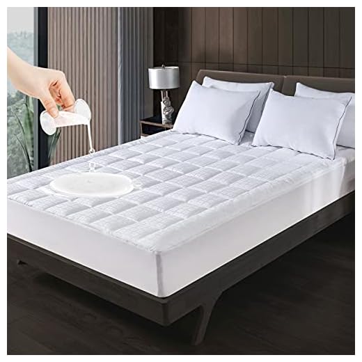 Mattress Pad Cover Queen Size 100%Cotton Pillow Top Design Snow Down Alternative Fill Mattress Topper Cover Quilted Fitted Mattress Protector 8"-21" Deep Pocket