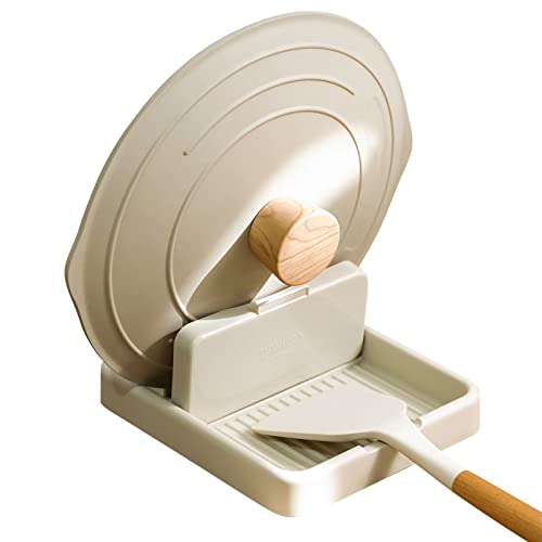 Spoon Rest With Lid Holder For Stove Top, Syouacend Spoon Holder For Kitchen Counter Utensil Rest Pot Lid Holder Ladle/Spatula/Tongs/Forks Holder Organizer, Kitchen Gadgets Accessories For Cooking #TOP1