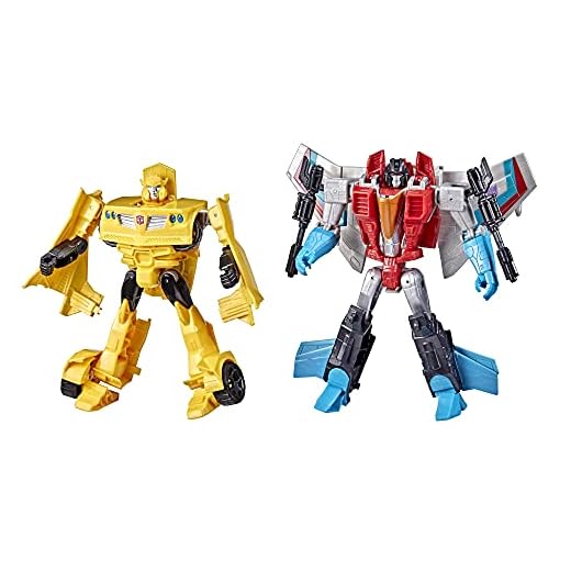 Transformers Toys Heroes and Villains Bumblebee and Starscream 2-Pack Action Figures - for Kids Ages 6 and Up, 7-inch (Amazon Exclusive)