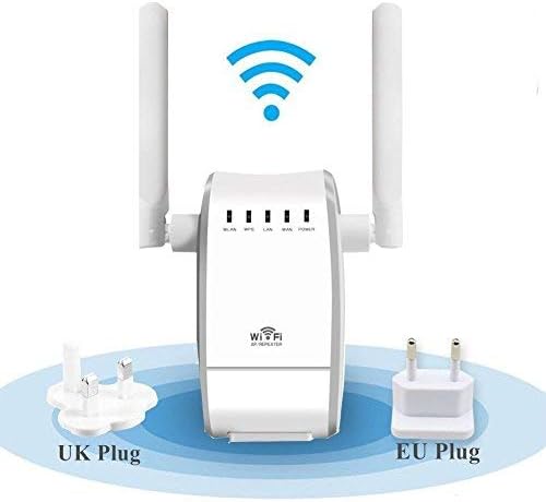 Seaidea 300Mbps WiFi Router Booster Long Range Extender 2.4GHz WiFi Repeater Signal Amplifier Wireless Access Point Mini AP Router Network Dual External Antenna Complies IEEE802.11n/g/b with WPS