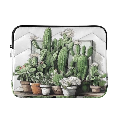 Funda para portátil de 13-14 pulgadas con diseño cactus
