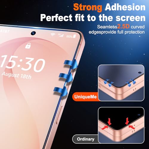 Image of UniqueMe for S26 Matte Screen Protector - 2 PACK Tempered Glass for Samsung Galaxy S26,[Anti-Glare & Anti-Fingerprint] Fingerprint Unlocking,Easy Installation,Bubble-Free,9H Hardness
