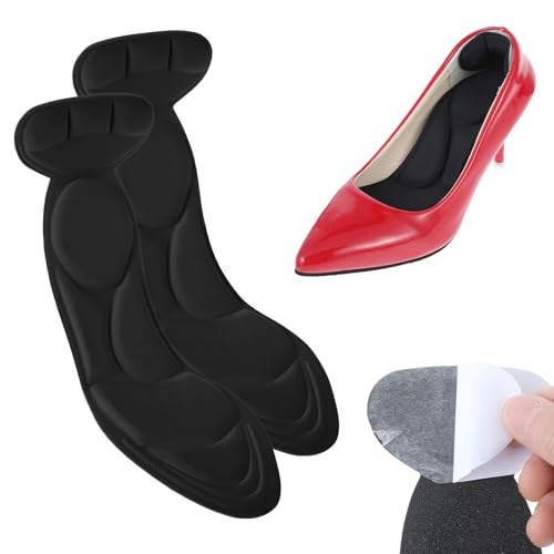HJZHII Plantillas para zapatos de mujer, plantillas para zapatos demasiado grandes, zapatos de tacón alto, plantillas autoadhesivas para mujer, plantillas para protección del talón, almohadillas para