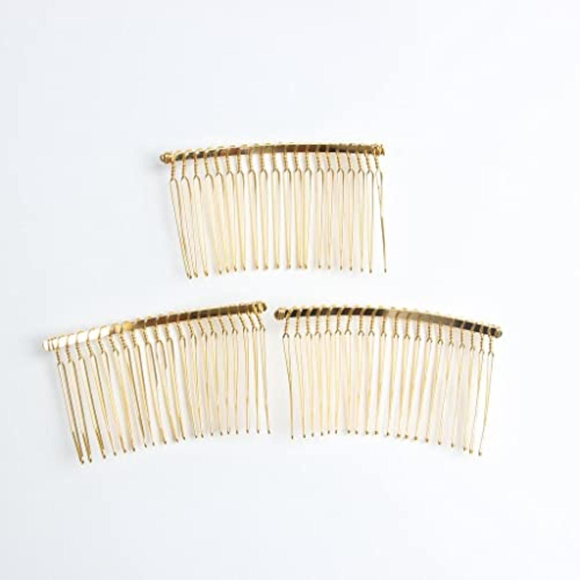 10 Pieces Alloy Hair Comb Wedding Jewelry Making Gold