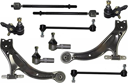 10 Pcs Kit Front Lower Control Arms Passenger & Driver Side With Ball Joints Inner & Outer Tie Rod Ends Front Sway Bar End Links (10 PC)