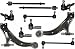 PartsW 10 Pcs Kit Front Lower Control Arms Passenger & Driver Side With Ball Joints Inner & Outer Tie Rod Ends Front Sway Bar End Links