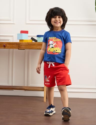 Image of Amazon Brand - Symbol Boys 100% Cotton Graphic Printed Half Sleeves T-Shirt | Age 2-6 Years