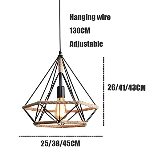 Lampe à suspension personnalisée en forme de cage aux finitions premium