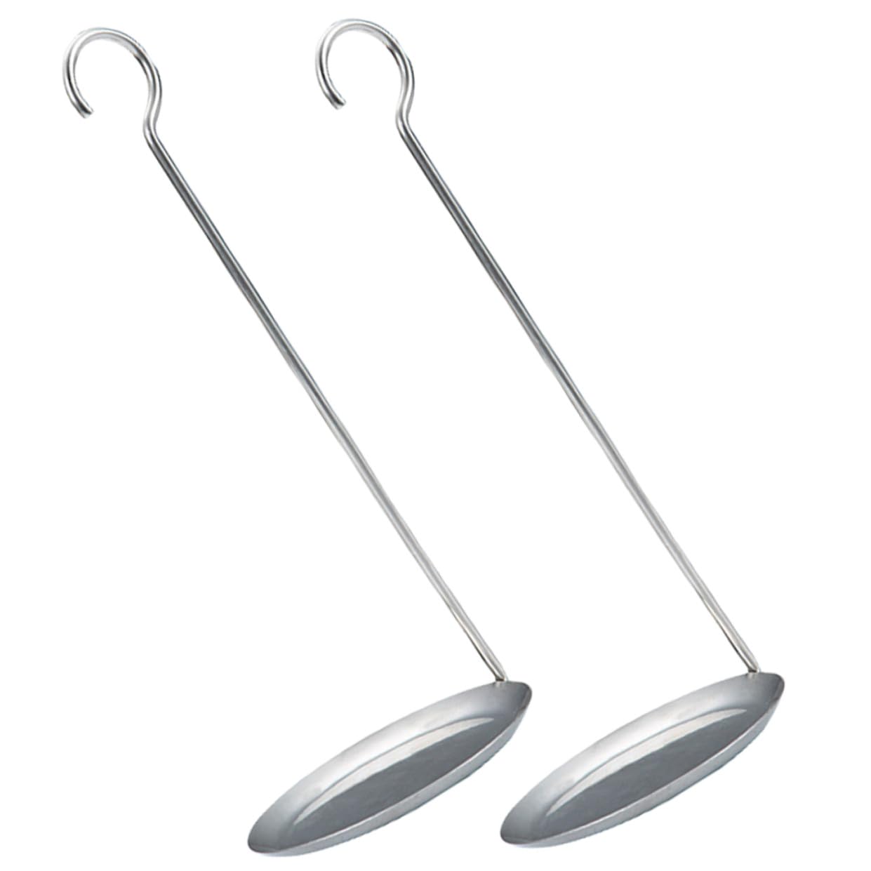 Alipis 8piezas Cuchara De Freír Inoxidable Utensilios De Cocina Para Pancakes y Snacks Diseño y Mango Metálico Para Freír y