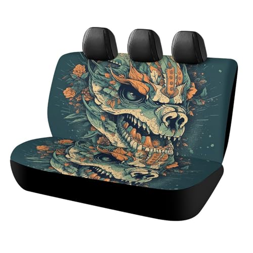 Housse de siège arrière dragon pour voiture antidérapante