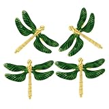 Yardwe 4 Stück Serviettenringe aus Legierung mit Niedlichem Libellenmotiv Bruchsicher und Leicht zu Reinigen für Dinner und Picknicks