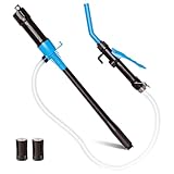 XWJNE Portable Transfer Pump Battery Operated Electric Siphon Pump 2.2 GPM Flow for Gas, Fuel, Diesel, Water Transfer Oil Extractor Hand Fuel Transfer Pump, Blue