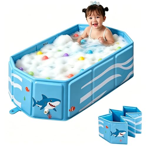 Image of Toddler Bathtub for Shower, Portable & Foldable Bathtub for Kids