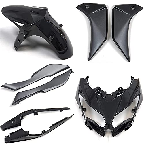 Xkmt- Gloss Black Abs Injection Plastic Fairing Kit Compatible With 15 16 17 18 19 20 Kawasaki Versys 650 16Pieces/Full Set Bodywork Body Kit Motorcycle Accessories [P/N: Gzsp-6602-Gbk] #TOP1