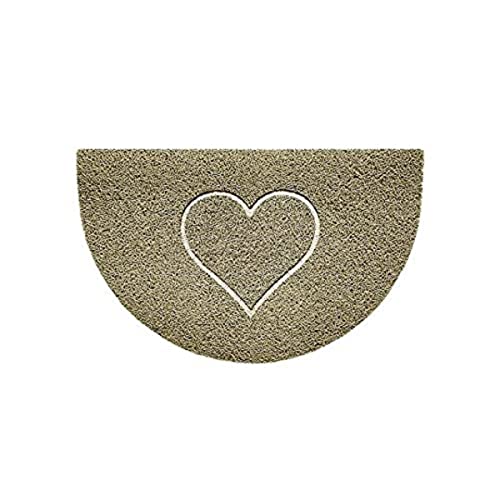 Nicoman - Felpudo con Forma de corazón (70 x 44 cm), Color Beige Cover