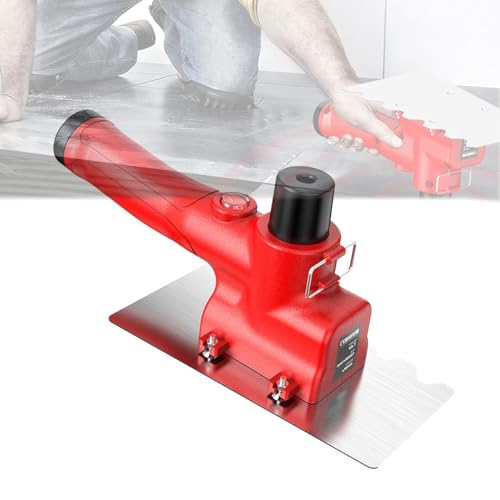 Outil de finition de béton pour chape électrique de 20 cm, lame de 12 000 tr/min, règle de nivellement de surface de ciment électrique sans fil avec grattoir pour le traitement du béton, carrelage