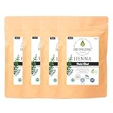 OSI ORGANIC حلال الحناء ハラールヘナ HALAL HENNA 100g/3.6oz 取扱説明書付 (オーガニックブラック, 100g×4袋)