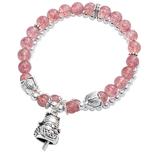 Perles de sterling double fraise argent S925 mode femme accessoires