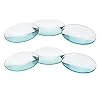EISCO 6pc Optical Lens Set, 2 (50mm) Diameter - 3 Double Convex Lens & 3 Double Concave Lens - 200mm, 300mm, 500mm Focal Lengths - Optically True Glass - Ground, Beveled Edges