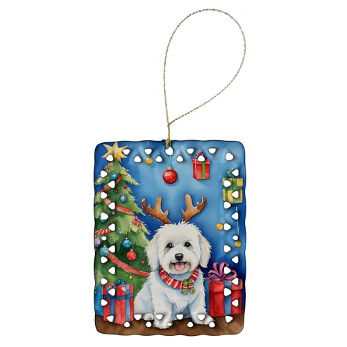 Caroline's Treasures Coton de Tulear Dogs Hanging Christmas Ornament