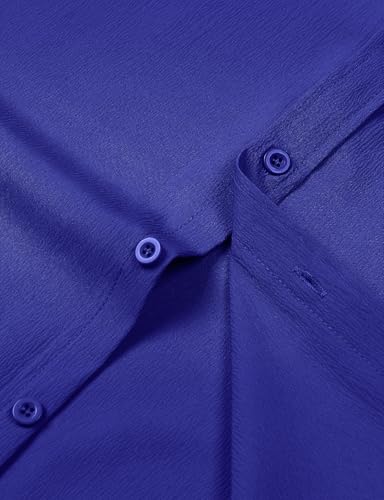 Image of JEMITOP Mens Stretch Wrinkle Free Texture Shirts