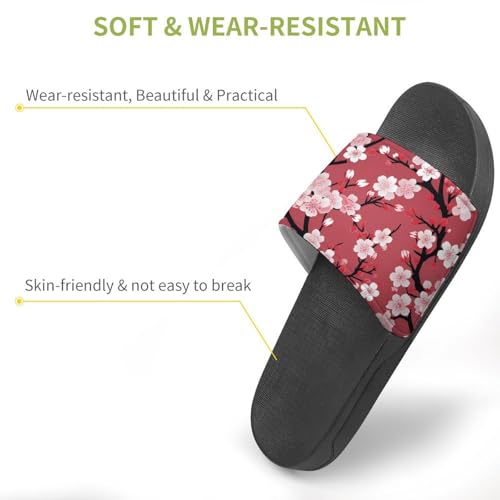 Japanese Style Cherry Flowers House Sandals Non-Slip Bathroom Slippers Beach Summer Shoes for Men Women3