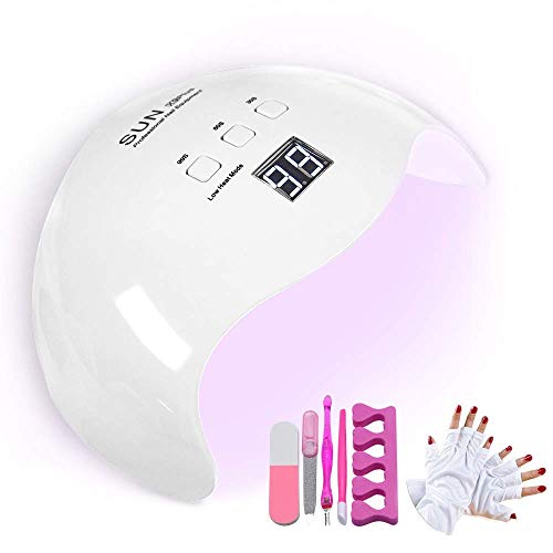 48W LED Nail Lamp, DIOZO Portable Nail Dryer Manicure/Pedicure Curing Lamp with 30s