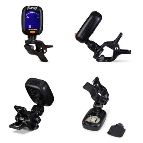 Image of Juarez Ultimate Guitar Combo Kit - JRZ250 Capo, JRT500 Tuner, JAGSP300 Strings + Picks, JAP60 Pick Set (6), 2 JRZ100 Wall Mount Hangers - Complete Acoustic & Electric Guitar Set