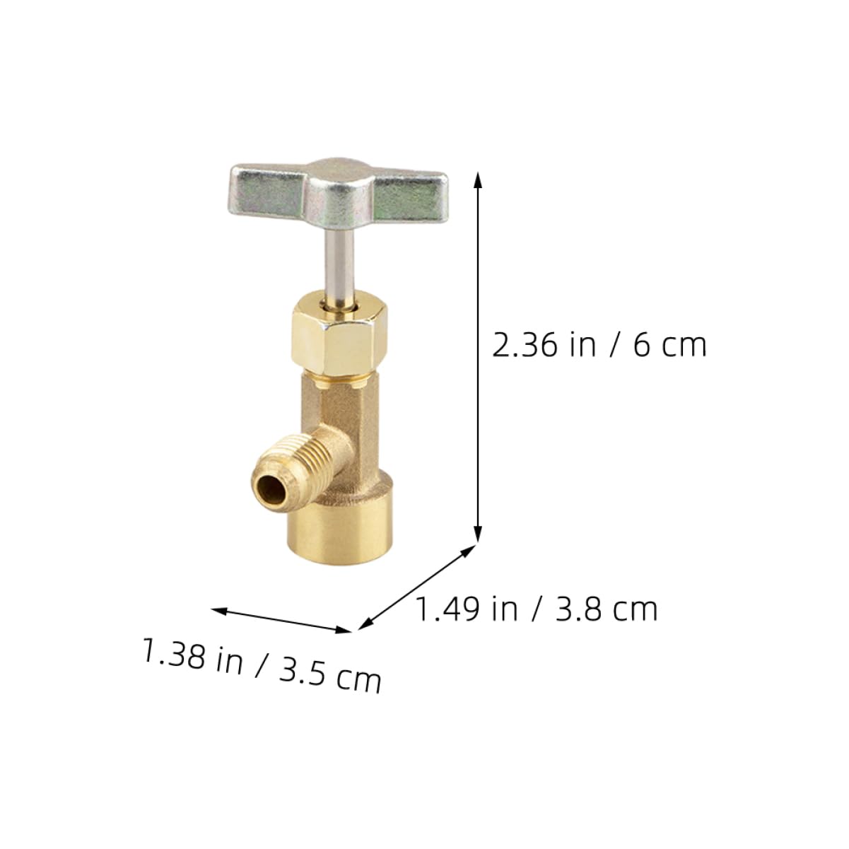 Adattatore con Valvola di Sicurezza e Protezione per Tubo Condizionatore R134a in Ottone Apertura Facile con Rondella per Bombole Auto Sigillate