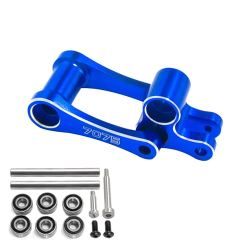 For LOSI Promoto MX 1/4 電動バイク用 7075アルミ製リアサスペンションコネクティングロッド モデル264001 RCアップグレードスペア(Blue)