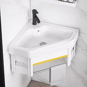 Hltdzer EEEAUOADI Eck-Keramikwaschbecken 47cm