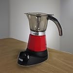 IMUSA 6 or 3 Cup Electric Espresso Coffee Maker with Cool-touch Handle, Red - Image 2