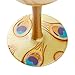 Enesco Designs by Lolita Golden Peacock Artisan Wine Glass, 1 Count (Pack of 1), Multicolor