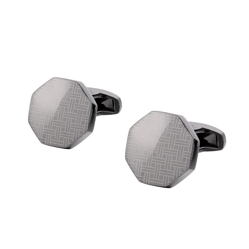Gemelos geométricos para hombre con botones para camisa (color: A, tamaño: talla única)