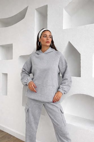 Image of KOTTY Women's Fleece Tracksuit | Comfortable Winter Coordset with Joggers & Hoodie | Soft Workout Wear for Walking, Trekking & Gym