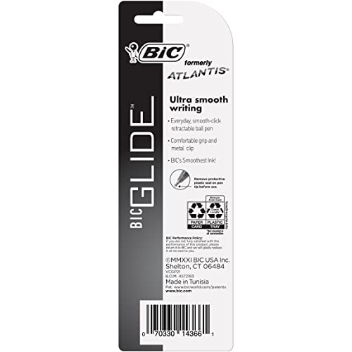 Image of BIC Atlantis Original Retractable Ball Pen, Medium Point (1.0 mm), Blue, 2-Count, 13472