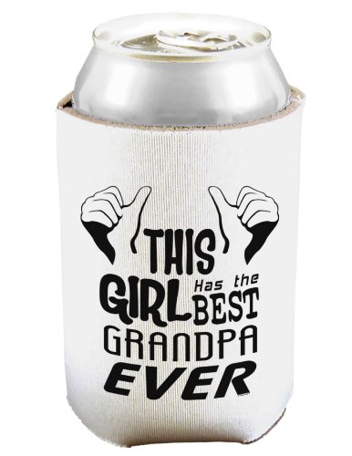 TOOLOUD This Girl Has The Best Grandpa Ever Can and Bottle Insulator Cooler - White 2 Pack