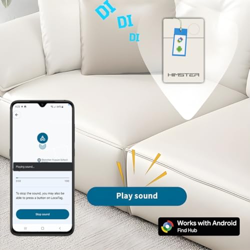 Image of Himster Smart Card Tracker for Android | No SIM Needed | Anti-Lost & Loud 75dB Alert | Ultra-Thin 2.85mm Item Finder-Wallets,Bags,Laptops, Tablets|3 Month Wireless Rechargeable Battery(White)