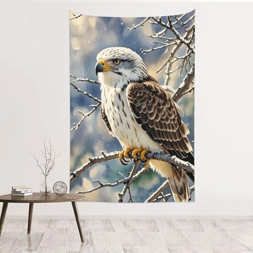 Tapisserie murale Hawk tenture velours décoration chambre