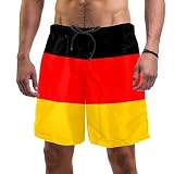 Eslifey Herren Strand Shorts Flagge Deutschland Badehose elastisch Badeanzug Boardshorts für Herren, L Gr. L/XL, multi