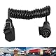 Aramox kfz Anhänger Adapterkabel 13 polig 1m 1 stecker, 13 poliges bis 13 poliges Adapterkabel Anhänger Verlängerungskabel Federgabel für Wohnwagen