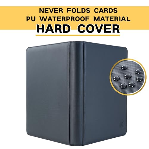 1000+ Pockets Trading Card Binder, 16-Pocket Card Ablum Compatible with MTG,Sports Cards &amp; Other Standard Size Trading Cards (Black)